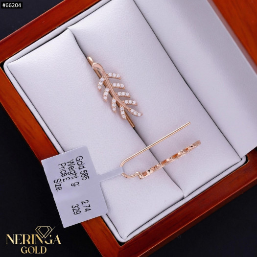 Rose gold earring #66204