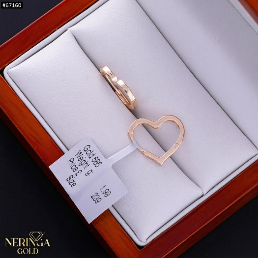 Rose gold earring #67160