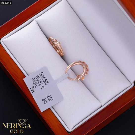 Rose gold earring #66246