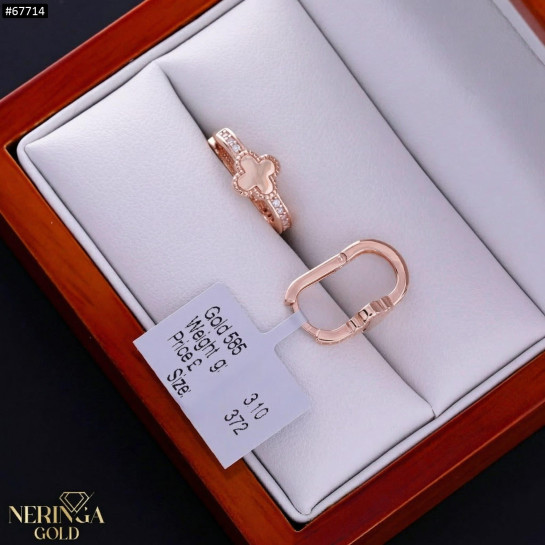 Rose gold earring #67714