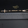 White rose gold rosary #62082