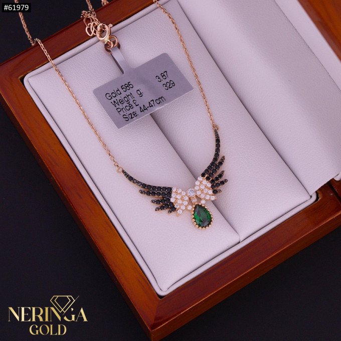 Rose gold necklace set #61979