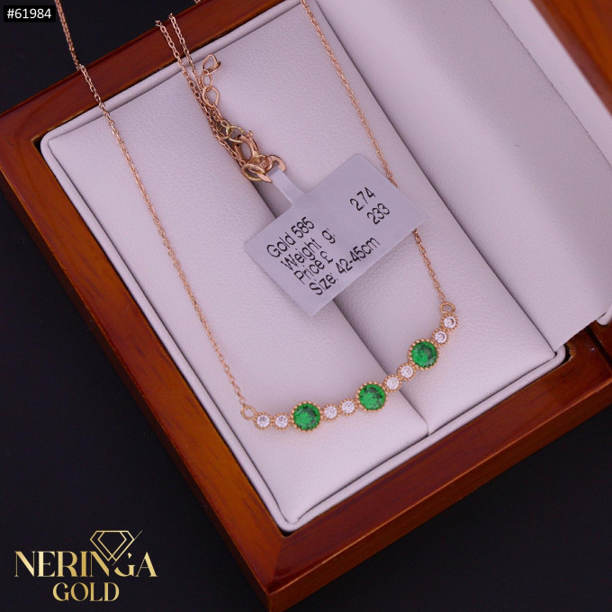 Rose gold necklace set #61984