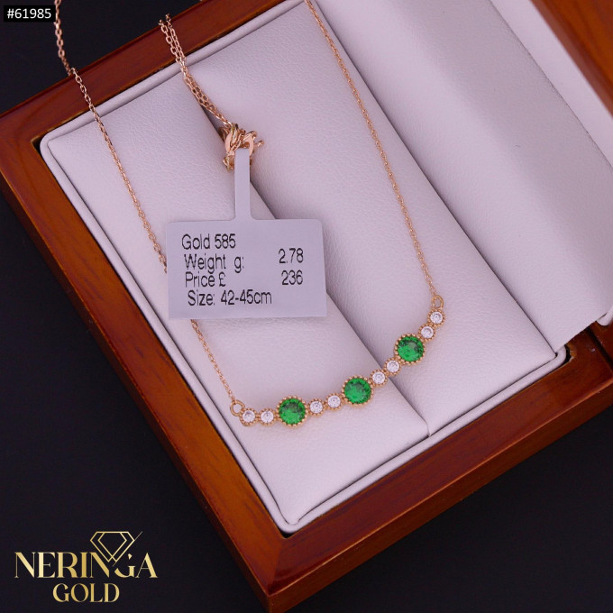 Rose gold necklace set #61985
