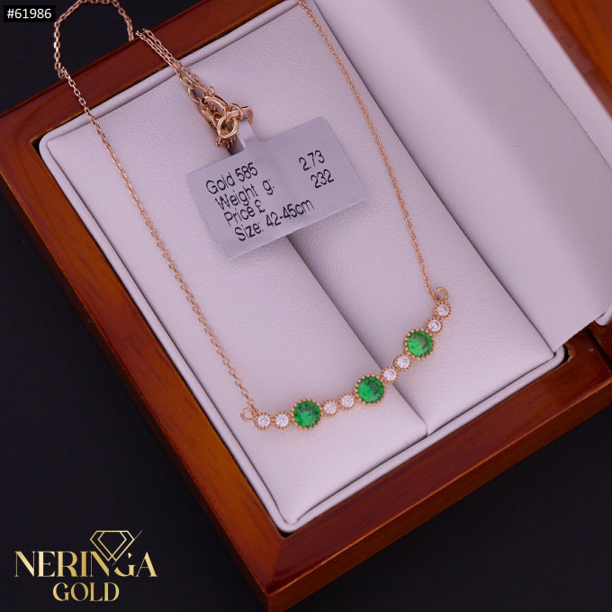 Rose gold necklace set #61986