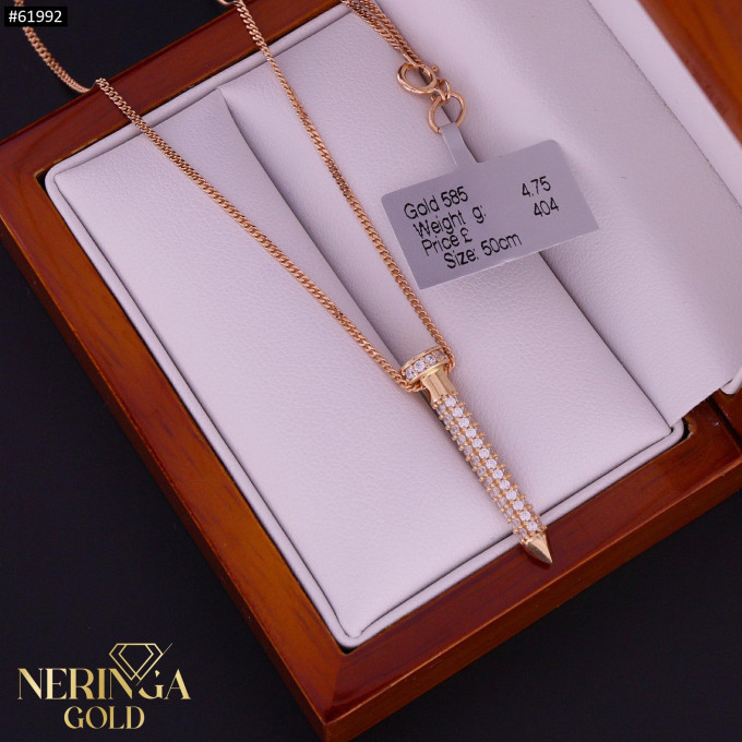 Rose gold necklace set #61992