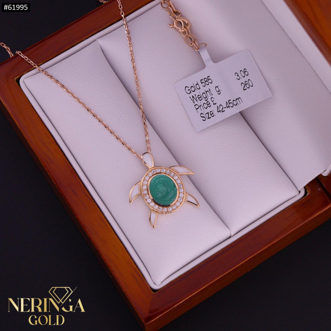 Rose gold necklace set #61995