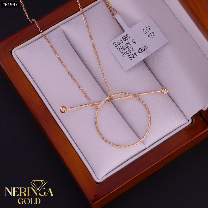 Rose gold necklace set #61997