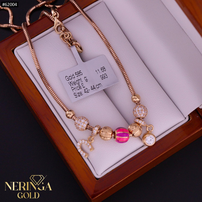 Rose gold necklace set #62004