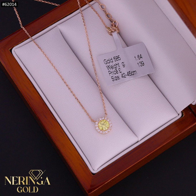 Rose gold necklace set #62014