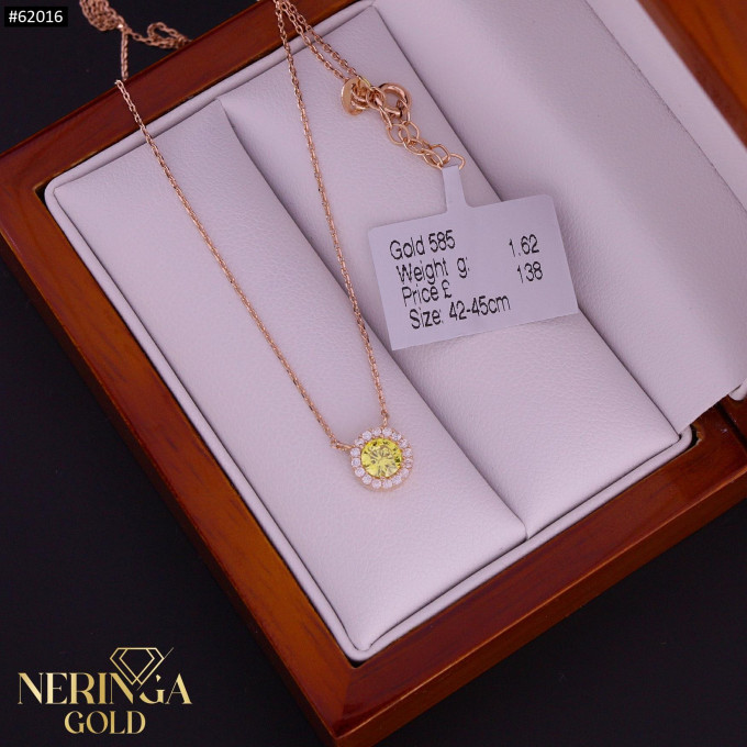 Rose gold necklace set #62016