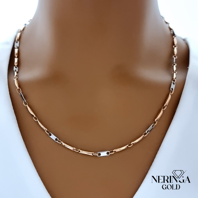 White rose gold chain #62067