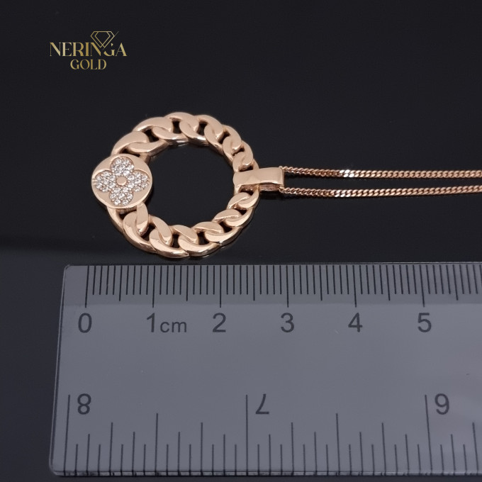 Rose gold necklace set #61987