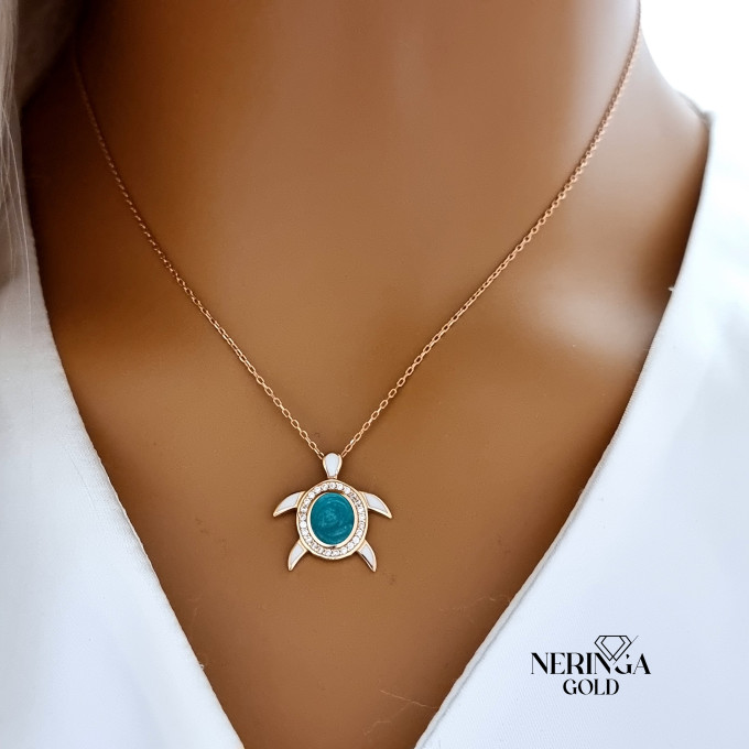Rose gold necklace set #61995