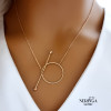 Rose gold necklace set #61997