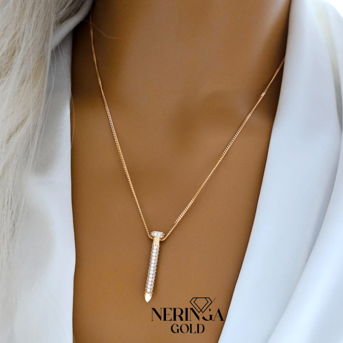 Rose gold necklace set #61992