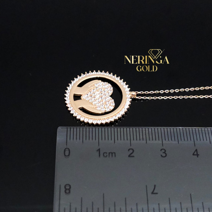 Rose gold necklace set #61996