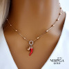 White rose gold necklace set #63270
