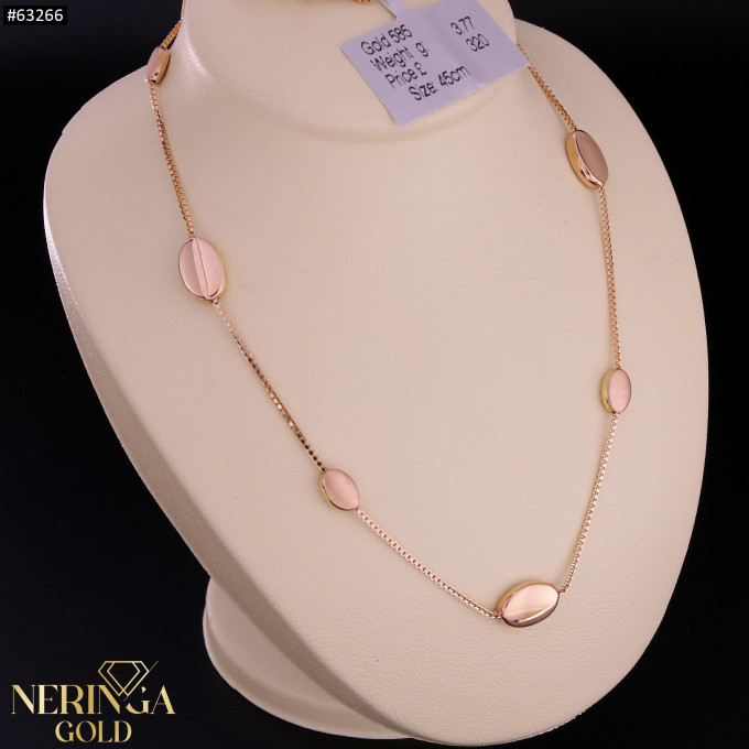 Rose gold necklace set #63266