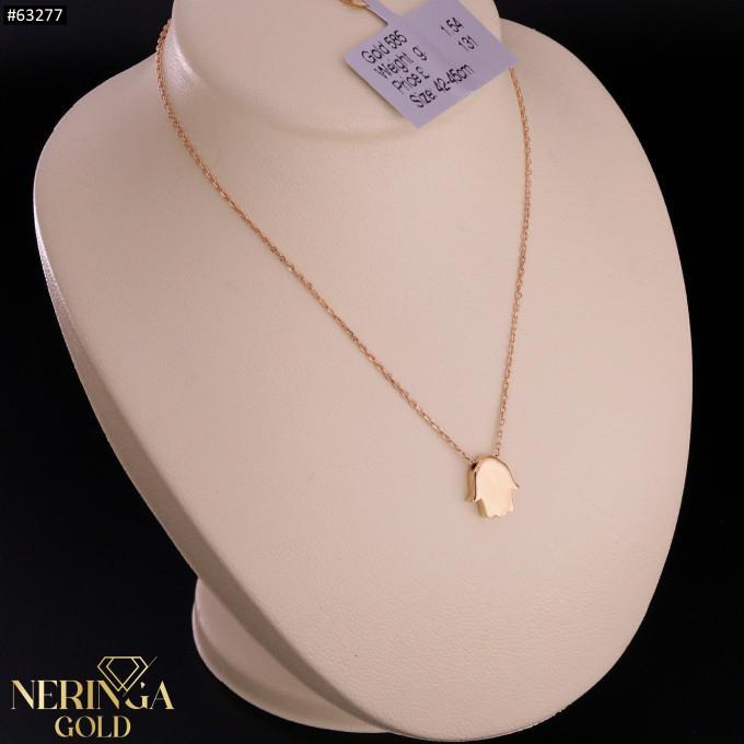 Rose gold necklace set #63277