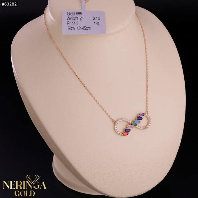 Rose gold necklace set #63282
