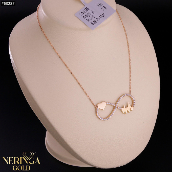 Rose gold necklace set #63287
