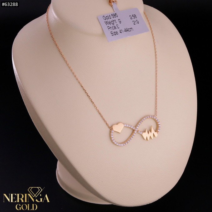 Rose gold necklace set #63288