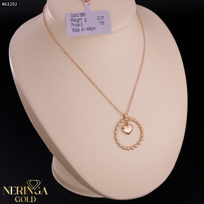 Rose gold necklace set #63292