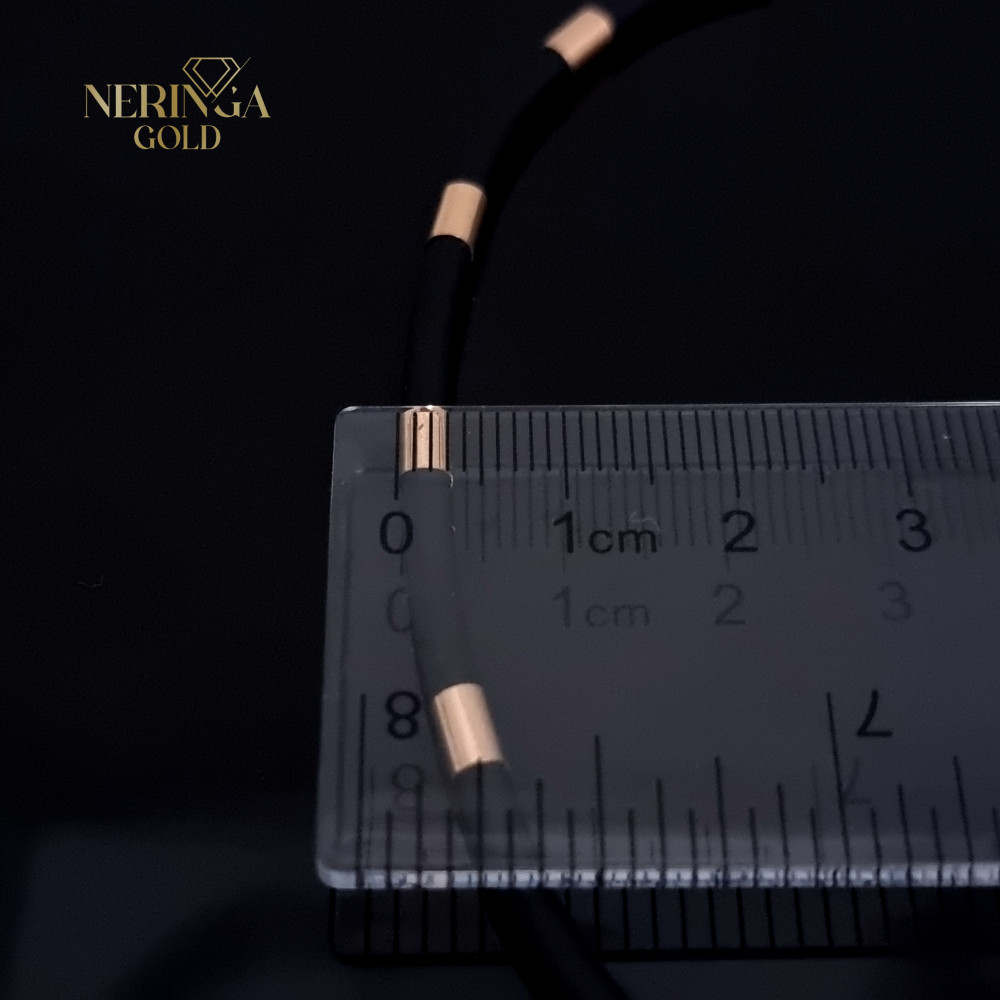 Rose rubber gold rubber necklace #63362