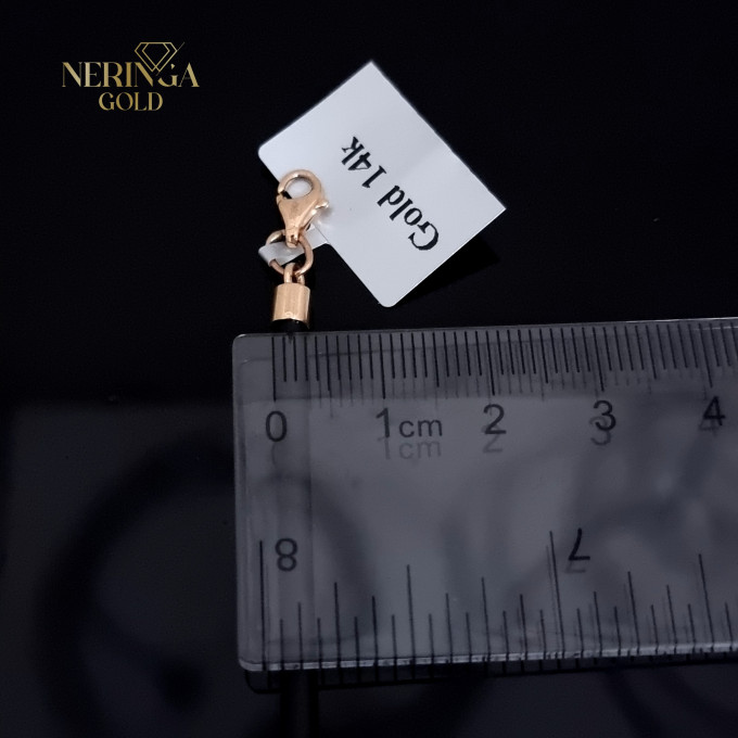 Rose rubber gold rubber necklace #63358