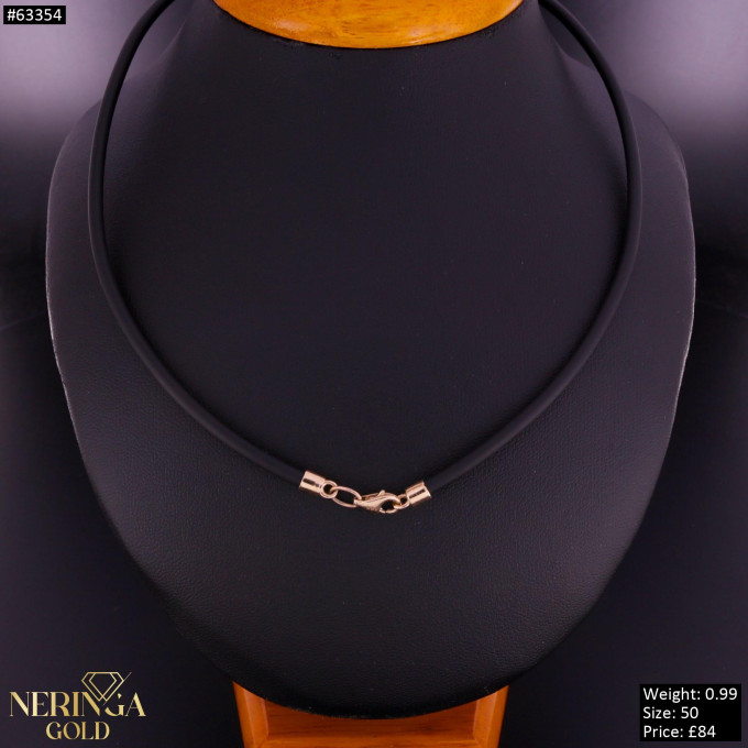 Rose rubber gold rubber necklace #63354
