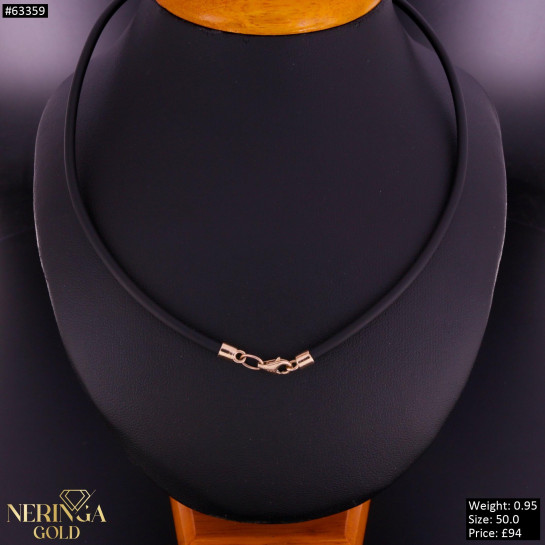 Rose rubber gold rubber necklace #63359