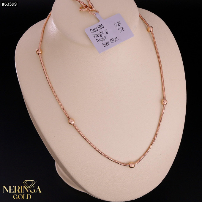 Rose gold necklace set #63599