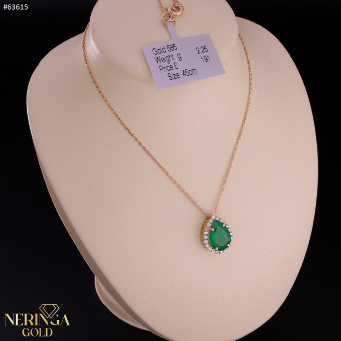 Rose gold necklace set #63615