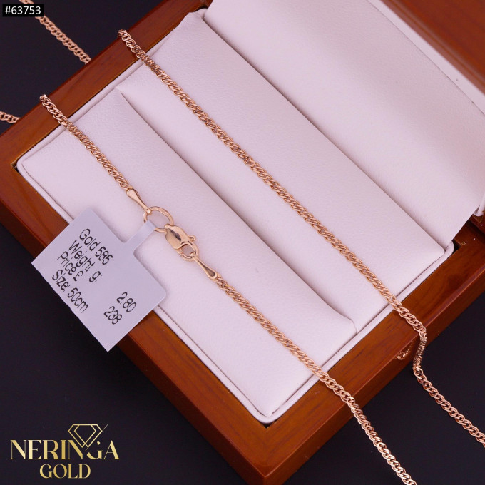 Rose gold full-bodied necklace #63753