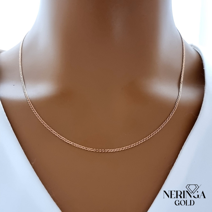 Rose gold full-bodied necklace #63753