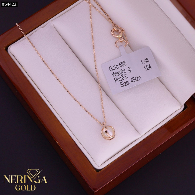 Rose gold necklace set #64422