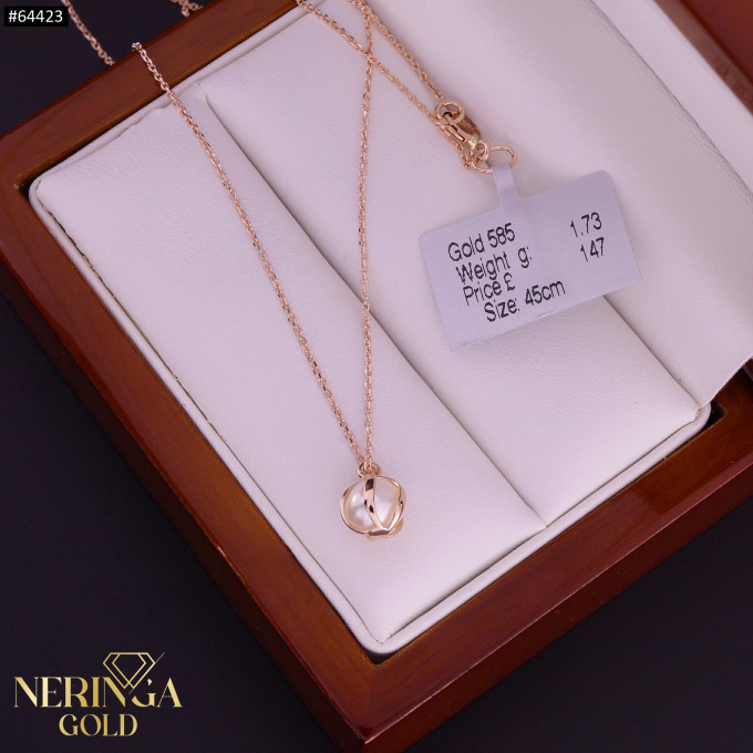 Rose gold necklace set #64423