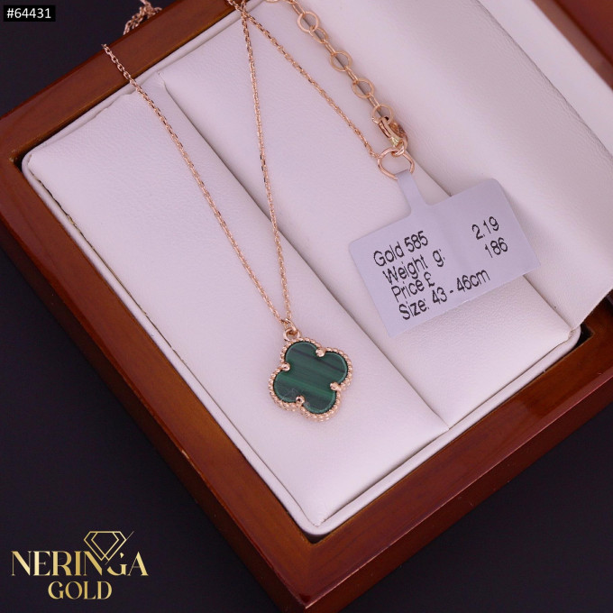 Rose gold necklace set #64431