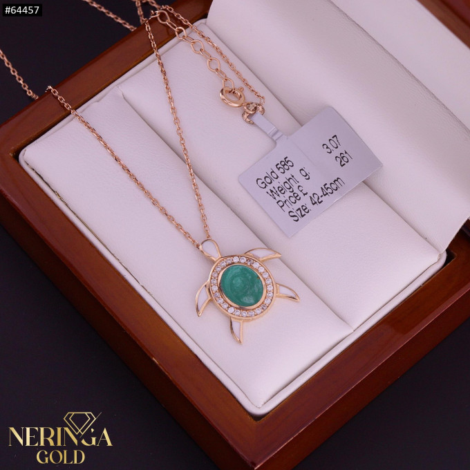Rose gold necklace set #64457
