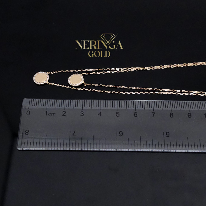 Rose gold necklace set #64851