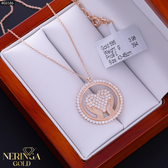 Rose gold necklace set #66586