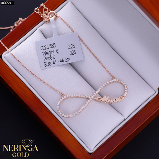 Rose gold necklace set #66591