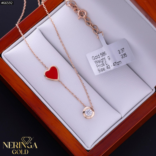 Rose gold necklace set #66592