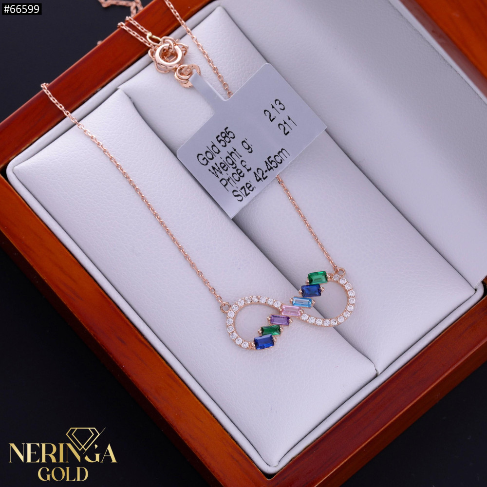 Rose gold necklace set #66599