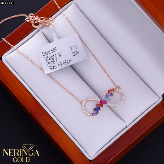 Rose gold necklace set #66600