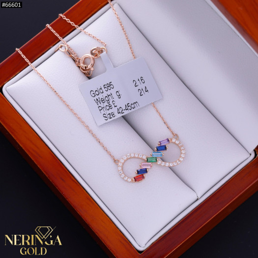 Rose gold necklace set #66601