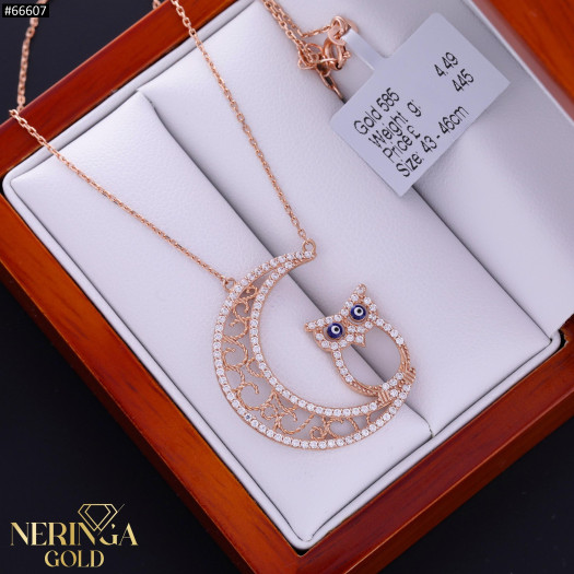 Rose gold necklace set #66607