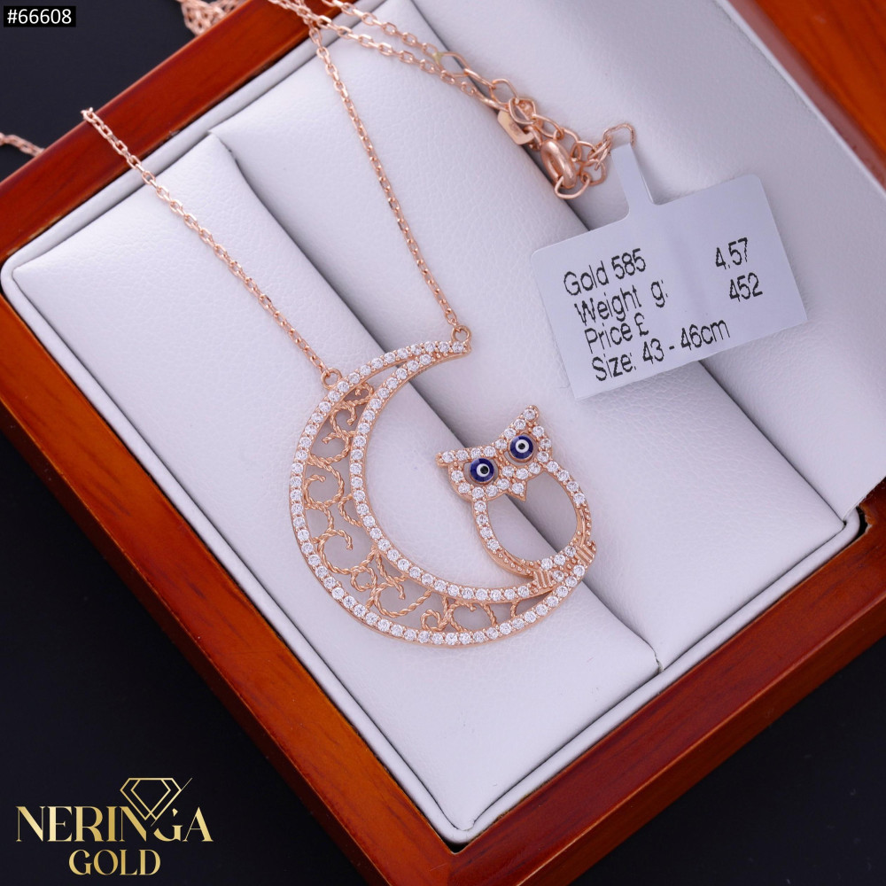 Rose gold necklace set #66608