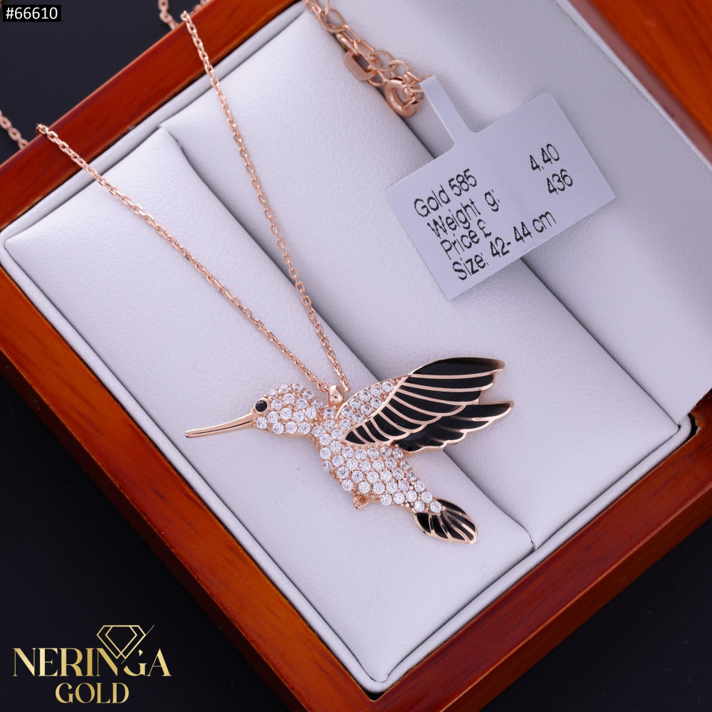 Rose gold necklace set #66610